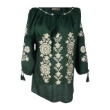 Bluza dama tip ie R222, verde/auriu , marimea XL
