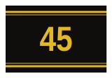 Sticker autoadeziv nr. 45 - Signetten SAFE auriu pe fundal negru