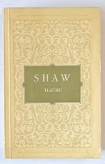 TEATRU de G. SHAW ,1956 cuprinde piesele PROFESIUNEA DOAMNEI WARREN ,UCENICUL DIAVOLULUI , MAIORUL BARBARA , PYGMALION , CARUTA CU MERE