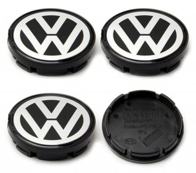 Set Capacele Jante Volkswagen Negru 48MM foto