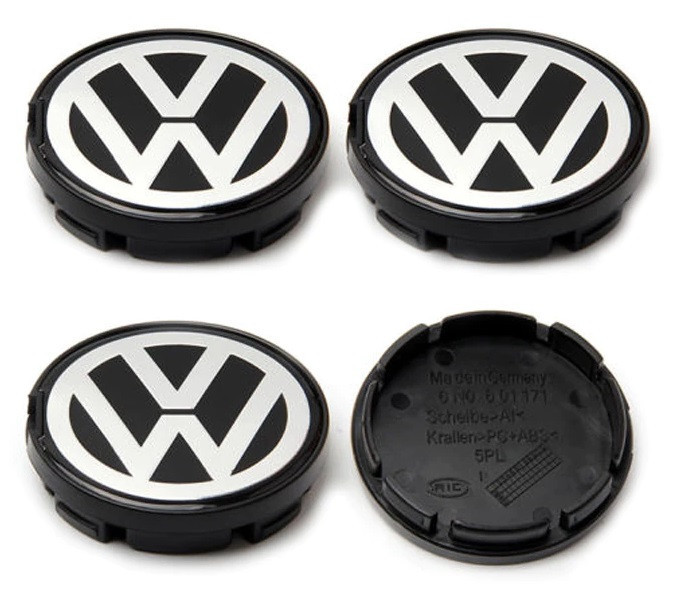 Set Capacele Jante Volkswagen Negru 48MM