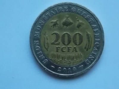 200 FRANCS 2010 UNIUNEA AFRICANA foto