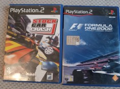 Joc 2 jocuri de colectie ptr copii Formula 1 si Stock Car Cash , curse auto masini pt ps2 playstation2 ps 2