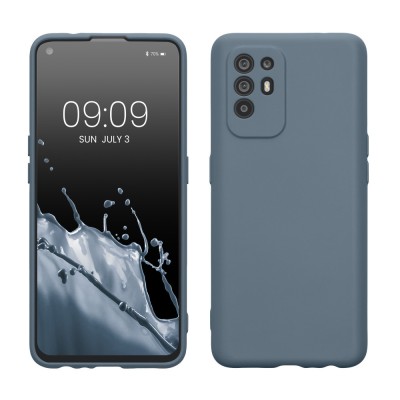 Husa kwmobile pentru OPPO A94 5G, Silicon, Gri, 58332.12 foto