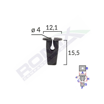 Clips Fixare Pentru Vw Skoda - Negru Set 10 Buc 134183 15506-RMX foto