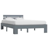 Cumpara ieftin Cadru de pat, gri, 120 x 200 cm, lemn masiv de pin