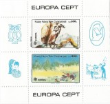 |Cipru, zona turceasca, bloc, Europa CEPT, 1986, MNH, Nestampilat