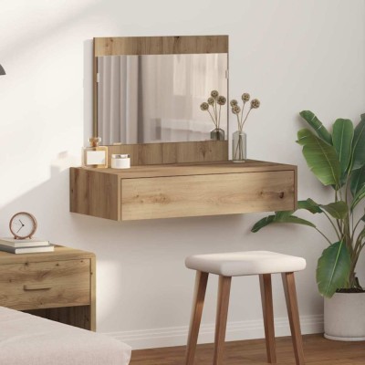 vidaXL Masă de Machiaj cu sertar Maro 83 x 40 x 70 cm Lemn compozit 865207 foto