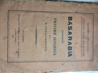 Basarabia - G. Popa Lisseanu ( 1924) foto