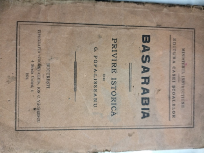 Basarabia - G. Popa Lisseanu ( 1924)