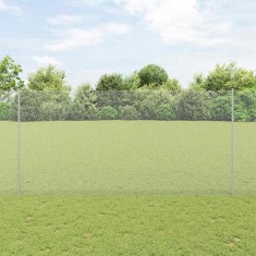 vidaXL Set Gard Set de 2 Oțel galvanizat Gard de 25 x 1.5 m Durabil