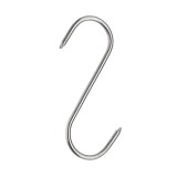 Set 2 Carlige Afumatoare Carne Inox IdeallStore, 17cm, Macelarie, Argintiu, Rezistente, Suport Preparate