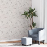 Tapet cu model flori 3D, gri, 10x0,53 m, nețesut