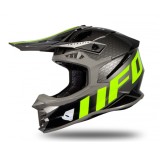 Casca cross Ufo Plast Intrepid gri/verde neon