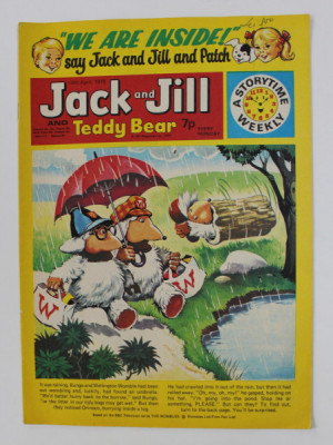 JACK AND JILL AND TEDDY BEAR , ` REVISTA CU BENZI DESENATE PENTRU COPII , 19 APRIL , 1975 foto