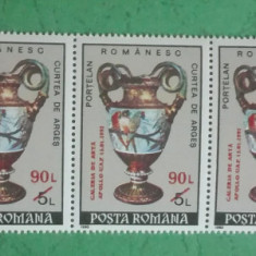 TIMBRE ROMÂNIA MNH LP1280/1992 Galeria de arta Apollo supratipar Ștraif 5 timbre