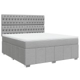Cumpara ieftin Pat continental, gri deschis, 180x200 cm, material textil