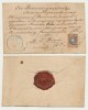 Rusia administratia in Basarabia plic rar din 1865 circulat cu timbru 10 kop obliterat Akkerman (Cetatea Alba)