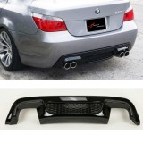 Difuzor bara spate stil Rieger BMW E60 M5, iesire dubla, negru pian