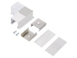 Conector 90&deg; Alb Aluminiu Policabonat LINEA-IN20