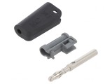 Mufă Banană Neagră 4mm 19A 30VAC 60VDC