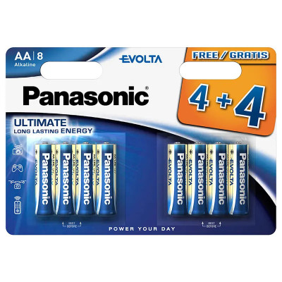 Baterie LR06 Blister Panasonic Evolta Tip AA LR6 Alkaline 4+4 buc foto