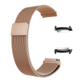 Curea tip Milanese Loop, adaptoare compatibile Samsung Gear Fit 2, Rose Gold, Very Dream