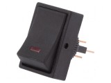Rocker Switch SPST 2 ON-OFF 25A 12VDC cu LED roşu