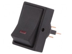 Rocker Switch SPST 2 ON-OFF 25A 12VDC cu LED rosu foto