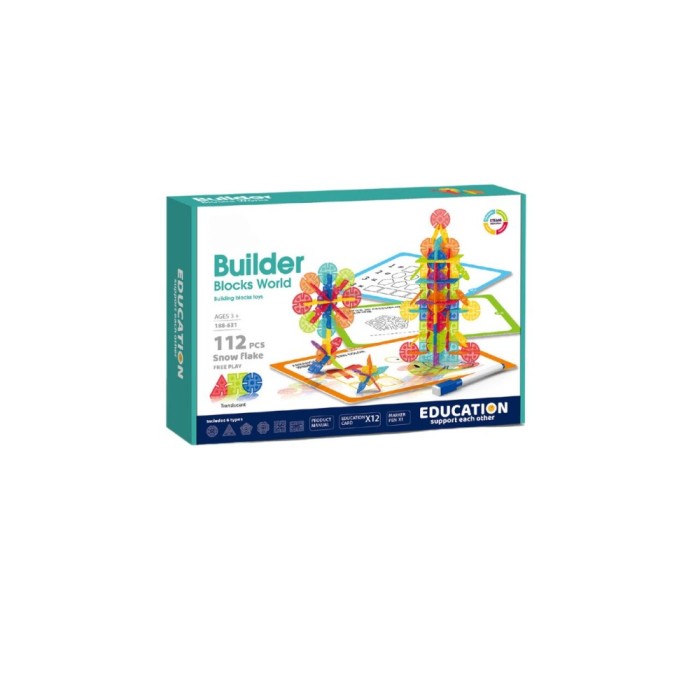 Set de constructie STEAM - Fulgi de zapada (112 piese)