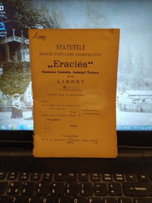 Statutele Băncei Eraclea, comuna Enisala, județul Tulcea, T&amp;acirc;rgu Jiu 1904, 201 foto