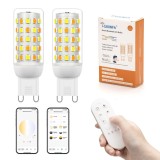 Bec LED Smart G9, I-SHUNFA, Wi-Fi, 4W 400lm, 2700-6500K, dimabil, compatibil Alexa Google, set 3 bucati