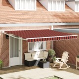 vidaXL Marchiză retractabilă galbenă și portocalie 400x350 cm