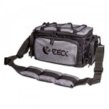 Geanta Pescuit Zeck M Shoulder Bag 37x23x20cm, Multifunctionala, Accesorii, Spinning, Negru/Gri, Poliester, Curea Umăr Ajustabilă
