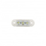 Lampa Pozitie LED Alba 12V-24V, 3 LED-uri SMD, 64mm, Universala Utilitare Camioane Autocare