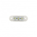 Lampa de pozitie alba 3 LED 12v-24v FR0171