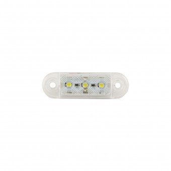 Lampa de pozitie alba 3 LED 12v-24v FR0171 foto