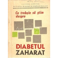 Ce Trebuie Sa Stim Despre Diabetul Zaharat - Iulian Mincu