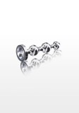 Plug Anal Margele Argintiu Justforme, Dop Anal Aluminiu, Bijuterie Stralucitoare, 10.5cm