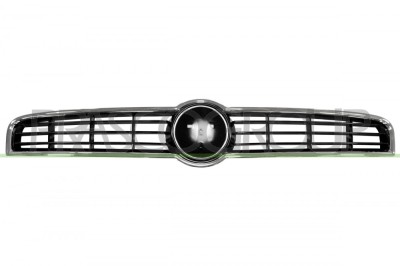 Grila radiator Fiat Bravo (198), 02.2007-2014, montare fata, negru/cromat, RapidAuto foto