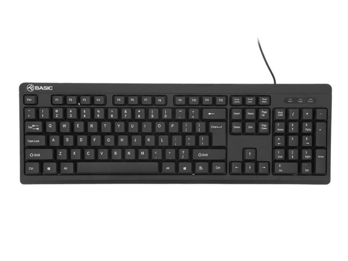 Tastatura cu fir Tellur Basic, US, USB, negru