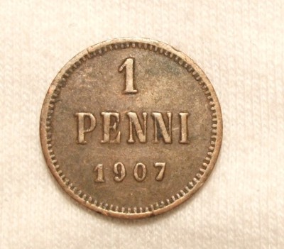FINLANDA 1 PENNI 1907 foto