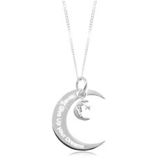 Colier din argint 925 - luna mica ?i mare foto