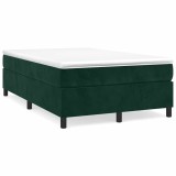 Cumpara ieftin Cadru de pat cu arcuri, verde inchis, 120x200 cm, catifea
