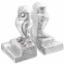 vidaXL Suporturi pentru cărți 2 pcs Argintiu 12 x 9 x 19 cm Aluminiu
