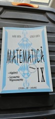 MATEMATICA ALGEBRA GEOMETRIE TRIGONOMETRIE , CLASA A IX A MARIUS BURTEA