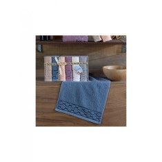 Set 6 prosoape mici de fata, bucatarie sau maini cu model cu ovaluri