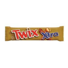 Baton Twix Xtra, 75g, Baton Twix Extra, Baton Twix Mare, Baton de Ciocolata cu Caramel, Baton de Ciocolata cu Biscuit, Biscuit si Caramel Invelit in C foto