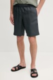 ZADIG&amp;VOLTAIRE pantaloni scurți din in bărbați, culoarea gri, WMBS01061