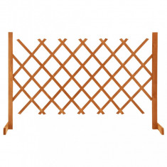 Gard cu zabrele de gradina, portocaliu, 120x90 cm, lemn de brad foto